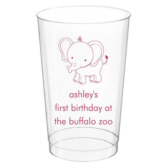 Sweet Elephant Clear Plastic Cups