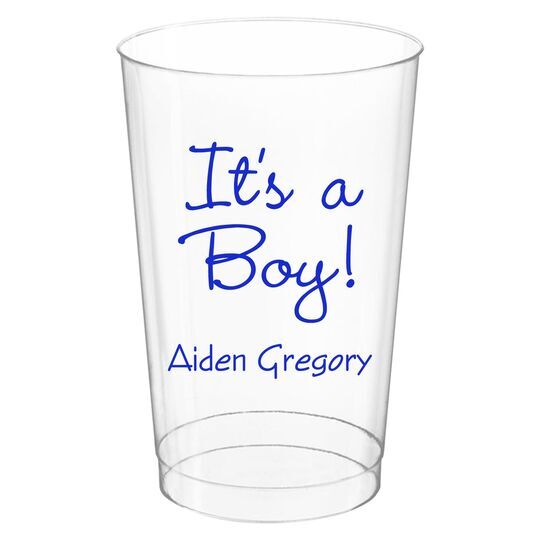 Sweet Baby Boy Clear Plastic Cups