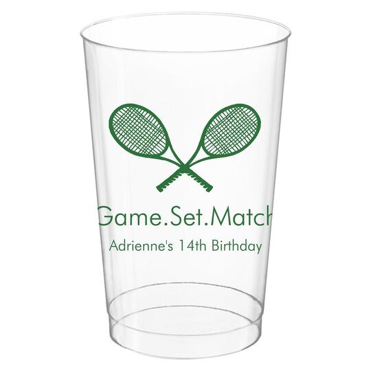 Tennis Clear Plastic Cups