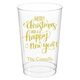 Hand Lettered Merry Christmas and Happy New Year Clear Plastic Cups Image 2 of 2
