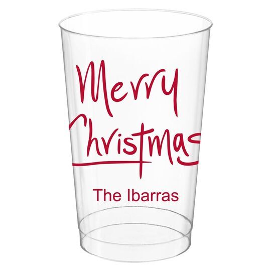 32 Oz. Jumbo Size Personalized Reusable Christmas Party Favor Cups