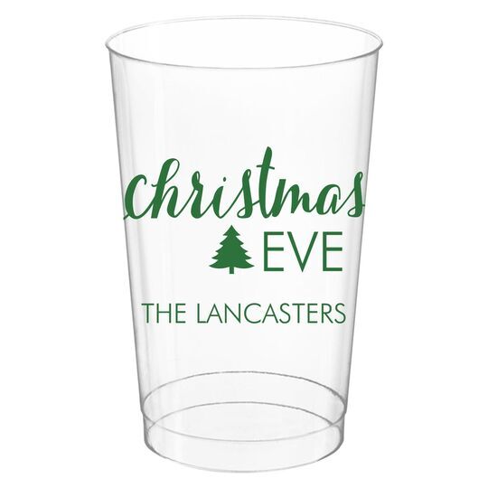 Elegant Christmas Eve Clear Plastic Cups