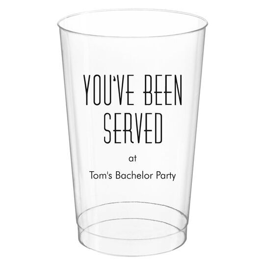 You've Been Served Clear Plastic Cups