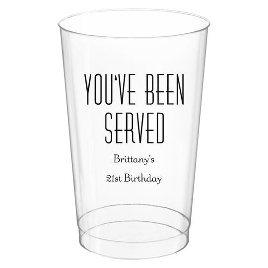 You've Been Served Clear Plastic Cups