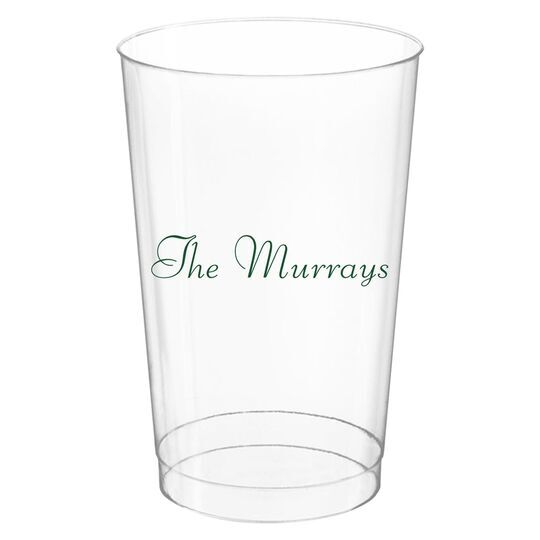 Your Choice of Text Clear Plastic Cups