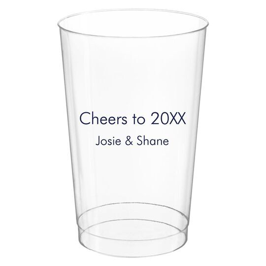 Your Choice of Text Clear Plastic Cups