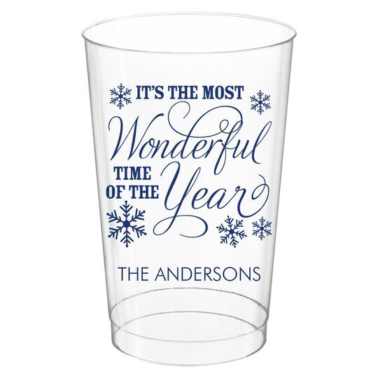 Wonderful Time of the Year Clear Plastic Cups