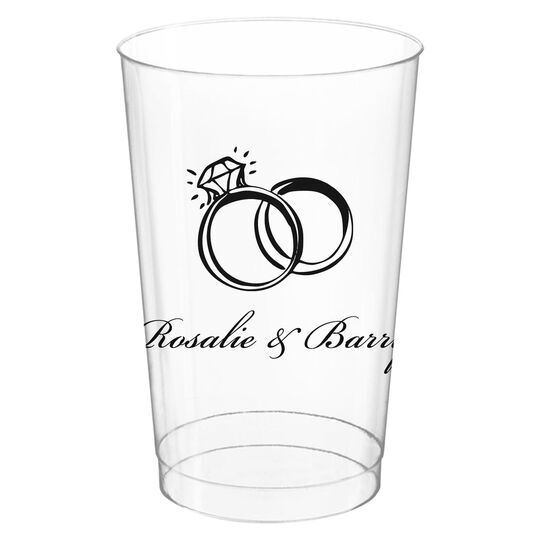 Wedding Rings Clear Plastic Cups