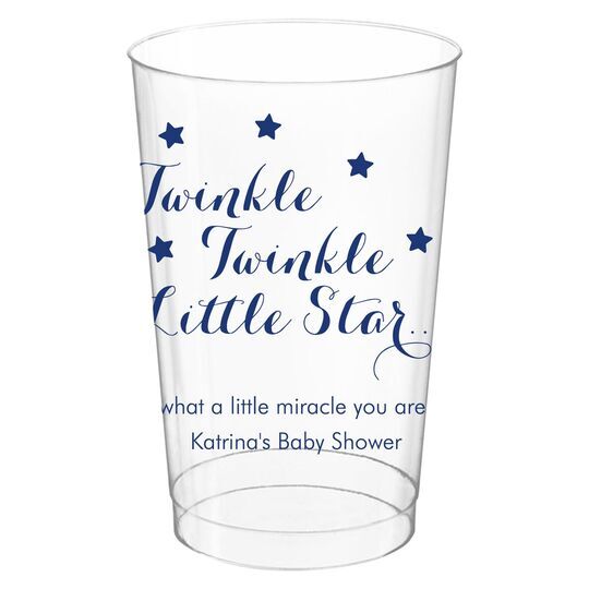 Twinkle Twinkle Little Star Clear Plastic Cups