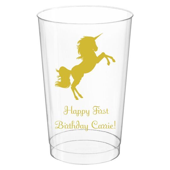 Unicorn Clear Plastic Cups