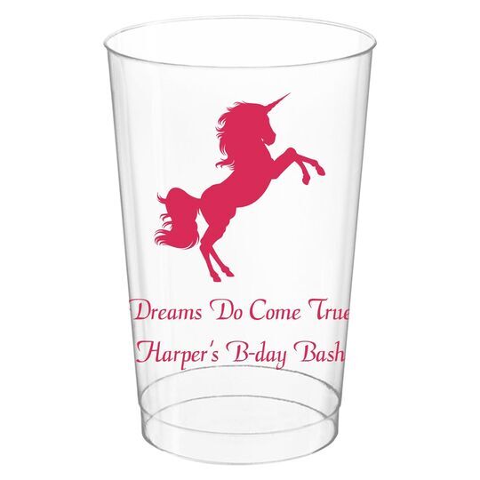 Unicorn Clear Plastic Cups