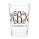 Vine Monogram with Text Clear Plastic Cups Image 1 of 3