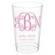 Vine Monogram with Text Clear Plastic Cups Image 3 of 3