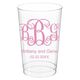 Vine Monogram with Text Clear Plastic Cups Image 2 of 3