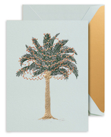 Twinkling Palm Folded Holiday Cards - Raised Ink