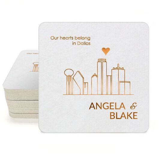 We Love Dallas Square Coasters