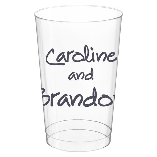 Studio Text Clear Plastic Cups