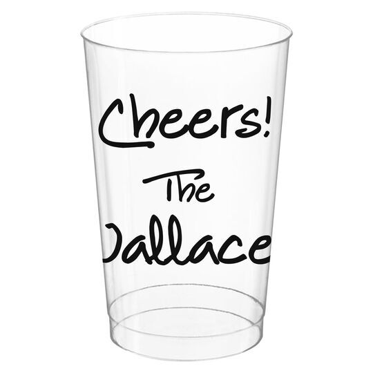 Studio Text Clear Plastic Cups