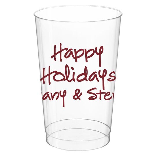 Studio Text Clear Plastic Cups