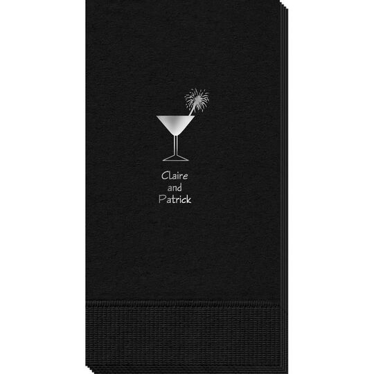 Martini Sparkler Guest Towels