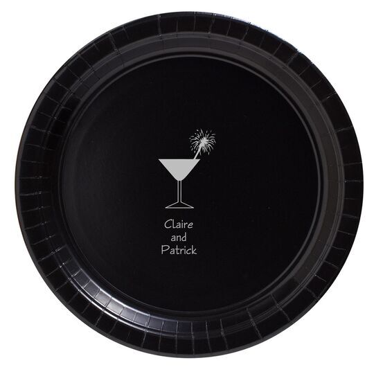 Martini Sparkler Paper Plates