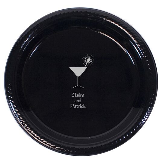 Martini Sparkler Plastic Plates