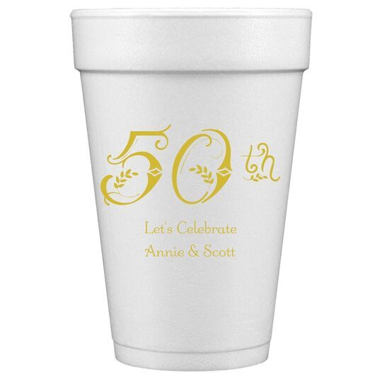Pick Your Vintage Anniversary Styrofoam Cups