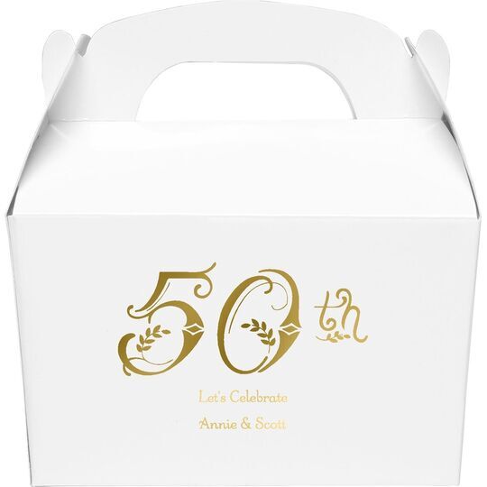 Pick Your Vintage Anniversary Gable Favor Boxes