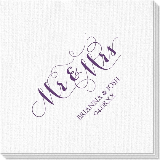 Scroll Mr & Mrs Deville Napkins