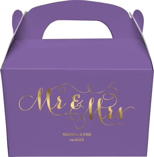 Scroll Mr & Mrs Gable Favor Boxes