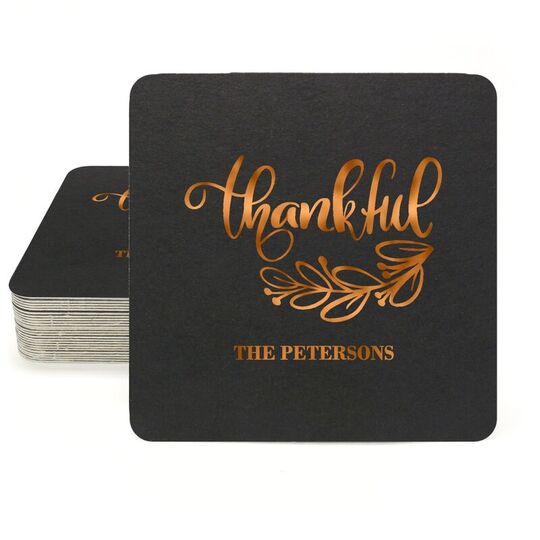 Thankful Square Coasters