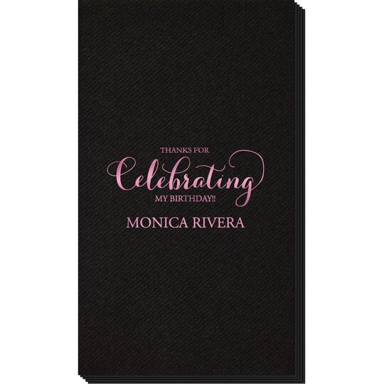 Thanks For Celebrating Any Event Linen Like Guest Towels