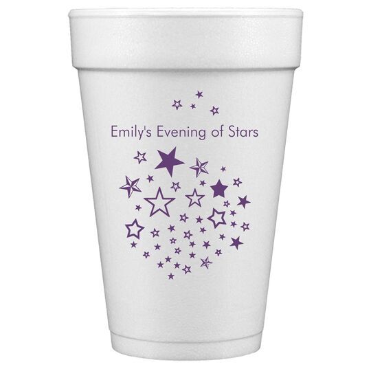 funky star frame | styrofoam cups