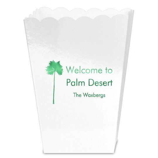 Palm Tree Silhouette Mini Popcorn Boxes