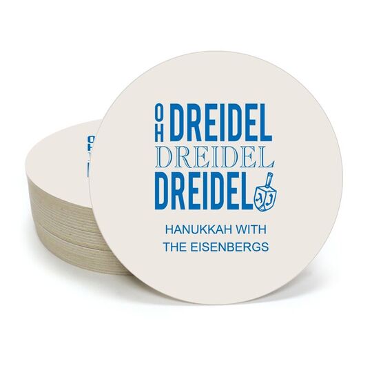 Oh Dreidel Round Coasters