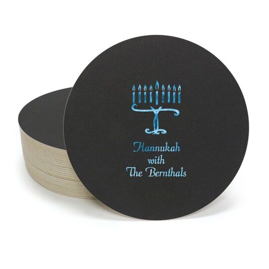 Menorah Round Coasters