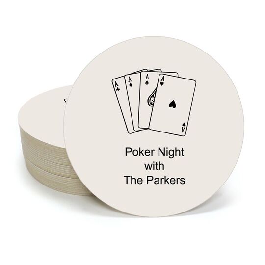 All Aces Round Coasters