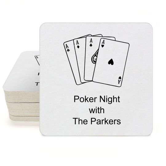 All Aces Square Coasters