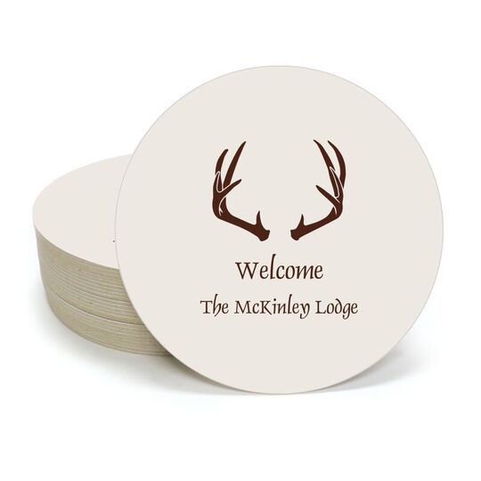 Antlers Round Coasters