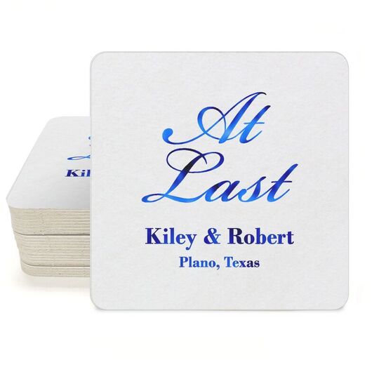 At Last Square Coasters