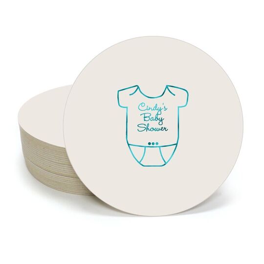 Baby Onesie Round Coasters