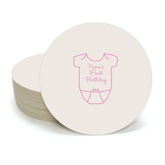 Baby Onesie Round Coasters