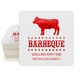BBQ Cow Square Coasters Image 3 of 4