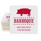 BBQ Pig Square Coasters Image 3 of 3