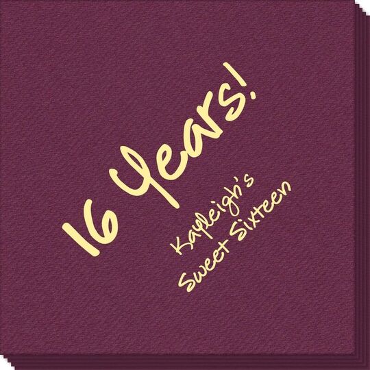 Studio Milestone Year Linen Like Napkins