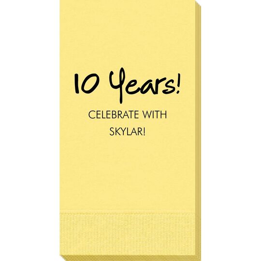 Studio Milestone Year Guest Towels