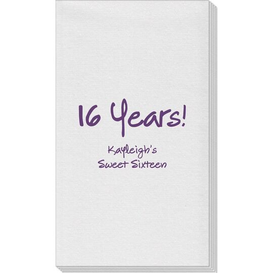 Studio Milestone Year Linen Like Guest Towels