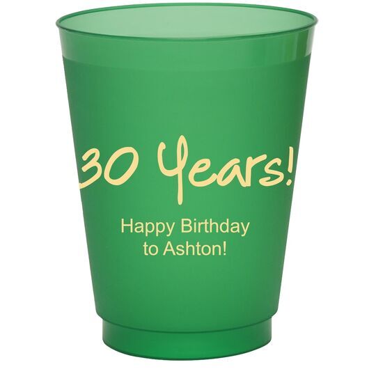 Studio Milestone Year Colored Shatterproof Cups