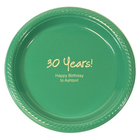 Studio Milestone Year Plastic Plates