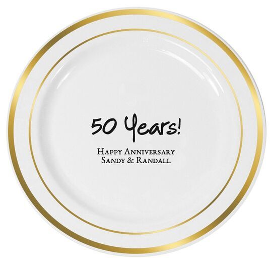 Studio Milestone Year Premium Banded Plastic Plates